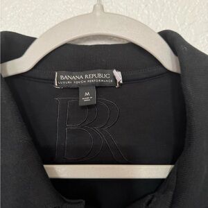 Banana Republic Black Polo Luxury Touch Performance.